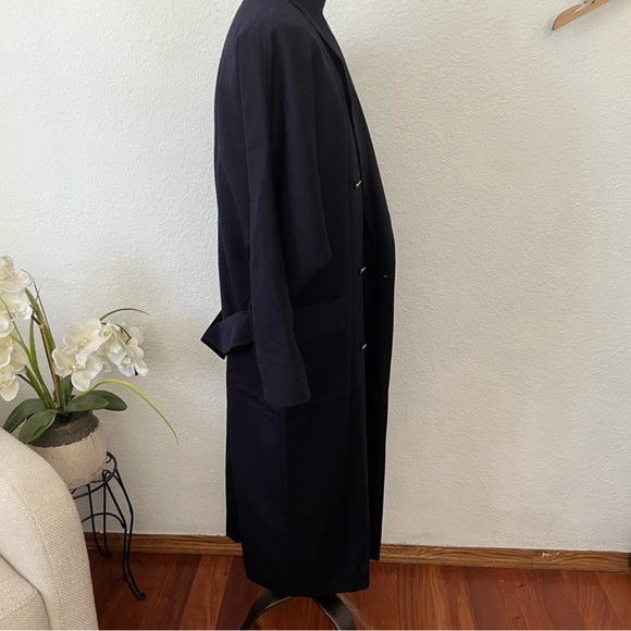 Burberry Vintage Wool Trench Coat   Double-Breasted Design 12 - Picture 3 of 15